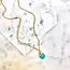Minor Metal Jewelry Gold Dipped Turquoise Drop Necklace