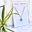 Minor Metal Jewelry Gold Dipped Turquoise Drop Necklace