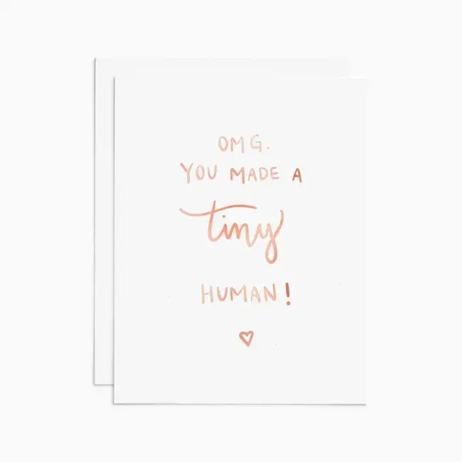 Frankie & Claude Tiny Human greeting card