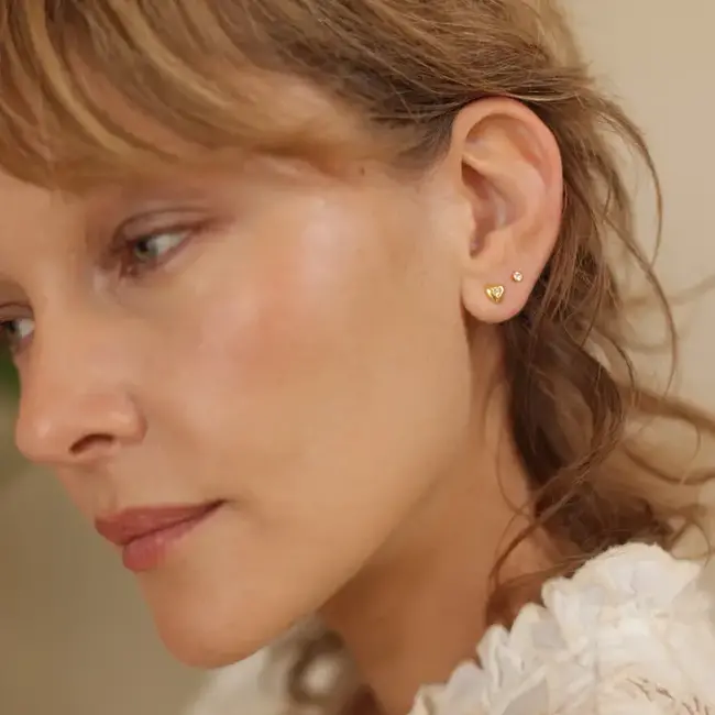 Amano Studio Heart with Crystal Studs