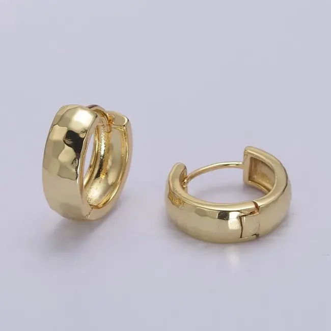 GF Faceted Huggie Hoop Earring