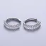 Silver CZ Small Huggie Earring