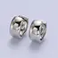 Silver 16.5mm Wide Chubby Huggie Earring