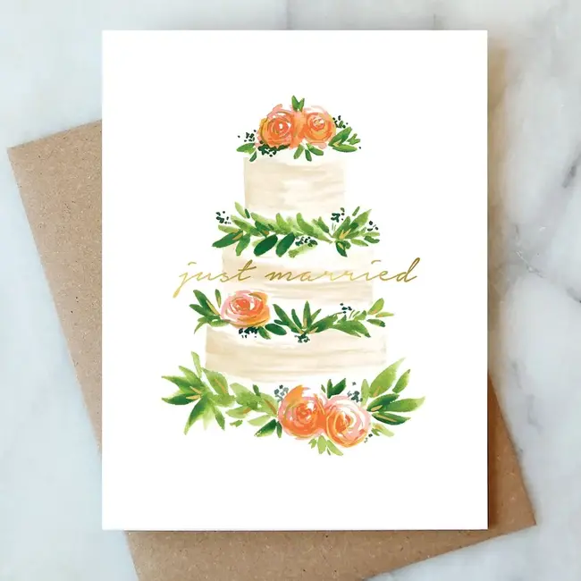 Abigail Jayne Design Just Married Cake Card