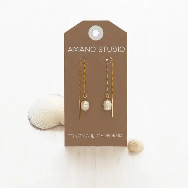 Amano Studio Pearl Threader Earrings