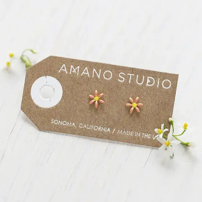 Amano Studio Pink Daisy Stud Earrings