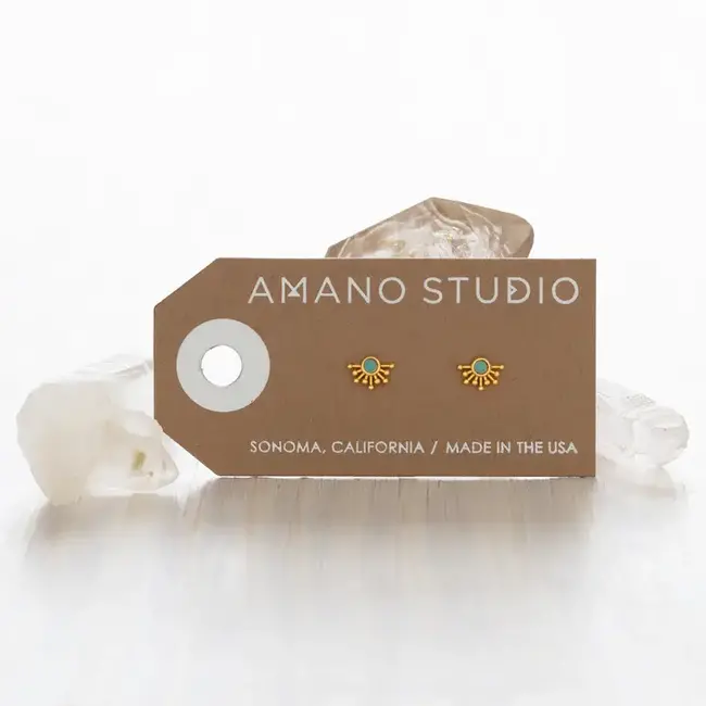 Amano Studio Rays of Light Studs- Turquoise