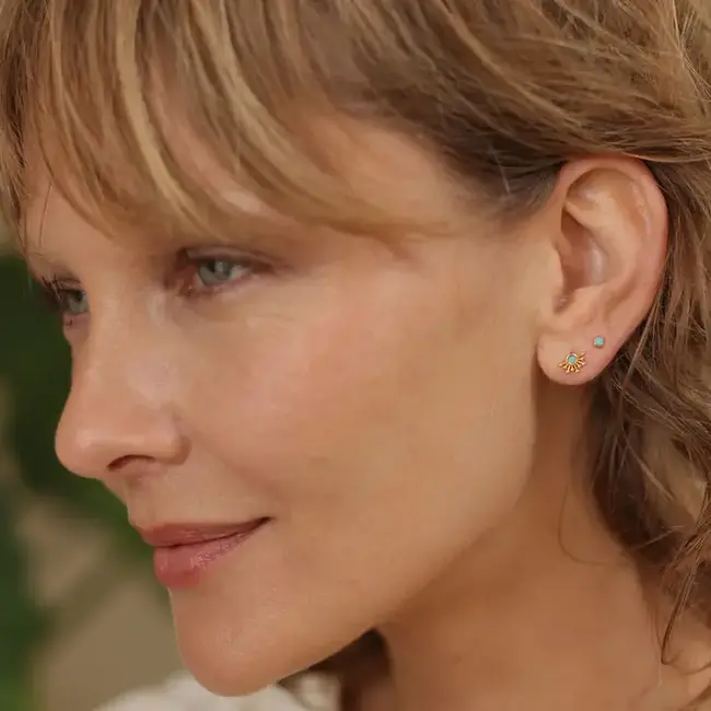 Amano Studio Rays of Light Studs- Turquoise