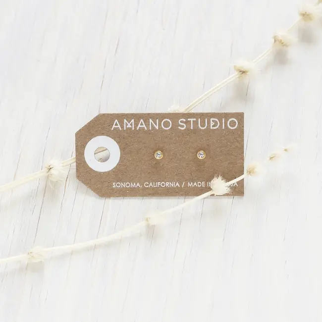 Amano Studio Tiny Dot Studs- Crystal