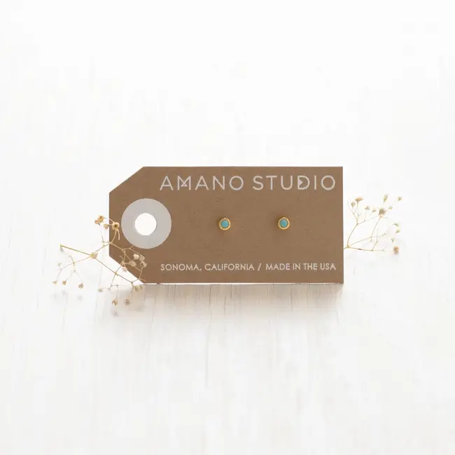 Amano Studio Tiny Dot Studs- Turquoise