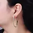 GF 50mm Clear CZ Tennis Hinge Hoop Earring