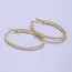 GF 50mm Clear CZ Tennis Hinge Hoop Earring