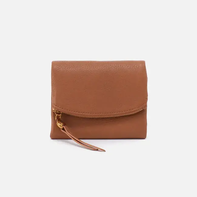 Hobo Fern Medium Trifold Wallet-Warm Honey