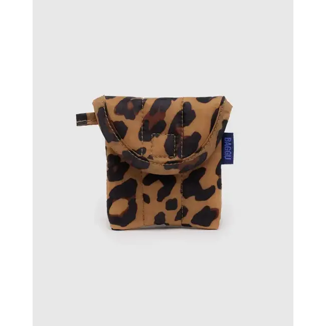 Baggu Puffy Earbuds Case- Leopard