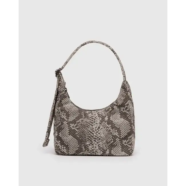 Baggu Mini Nylon Shoulder Bag- Snake Skin