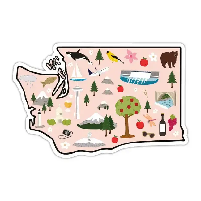 Bloomwolf Studio Washington Sticker
