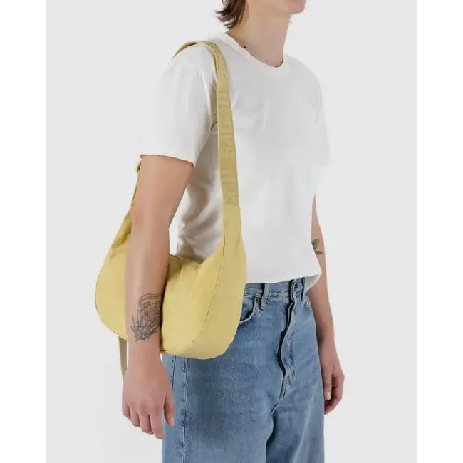 Baggu Medium Nylon Crescent Bag - Butter