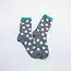 Tiepology Pastel Color Mix Floral Socks- Grey
