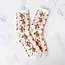 Tiepology Strawberry Farm Socks- Cream