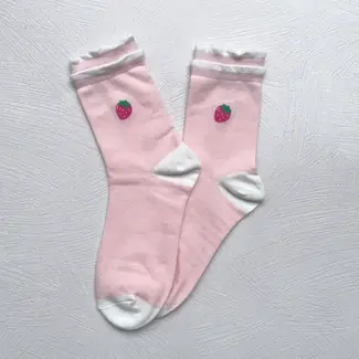 Tiepology Mini Strawberry Socks- Pink