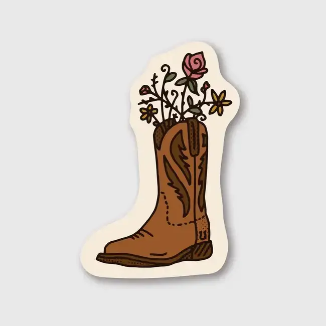 Pike Street Press Floral Boot Sticker