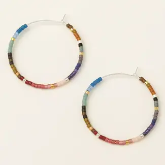 Scout Miyuki Small Hoop - Dark Multi/Silver
