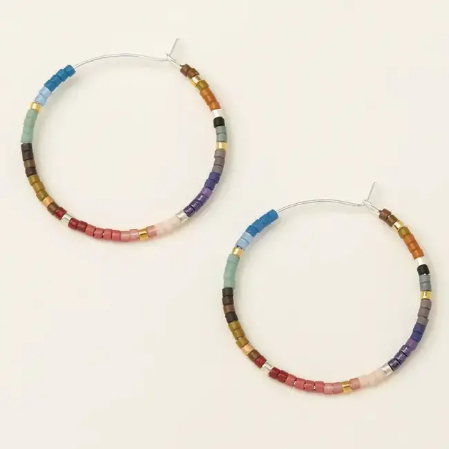 Scout Miyuki Small Hoop - Dark Multi/Silver