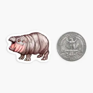 Nice Enough Stickers Mini Sticker- Moo Deng