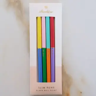 Idlewild Co. Slim Pens Set of Four- Duo Tone Classic Rainbow