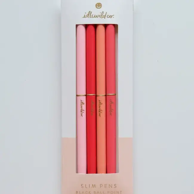 Idlewild Co. Slim Pens Set of Four- Spectrum Poppies
