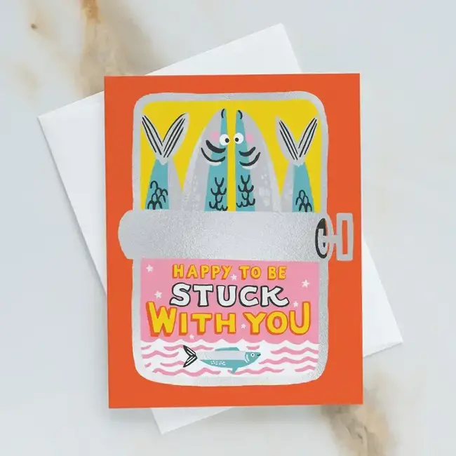 Idlewild Co. Stuck with You Sardines Greeting Card