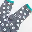 Tiepology Pastel Color Mix Floral Socks- Grey