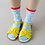 Tiepology Pastel Color Mix Floral Socks- Sky
