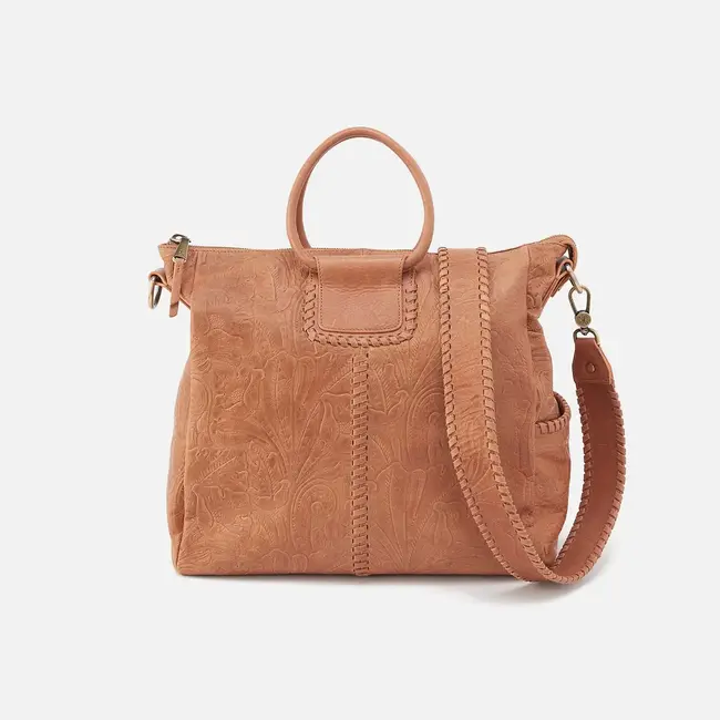 Hobo Sheila Large Satchel- Saddle Tooled Emboss