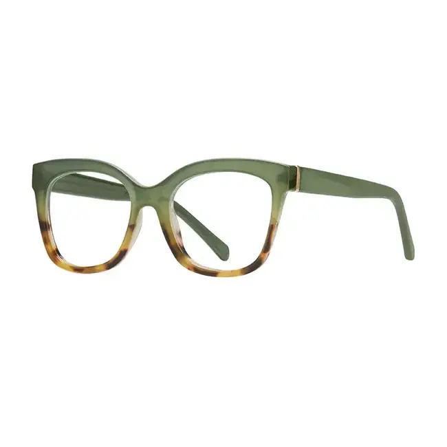 Blue Planet Eyewear Morgan - Green/Brown Tort +1.25