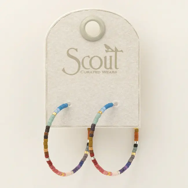 Scout Miyuki Small Hoop - Dark Multi/Silver