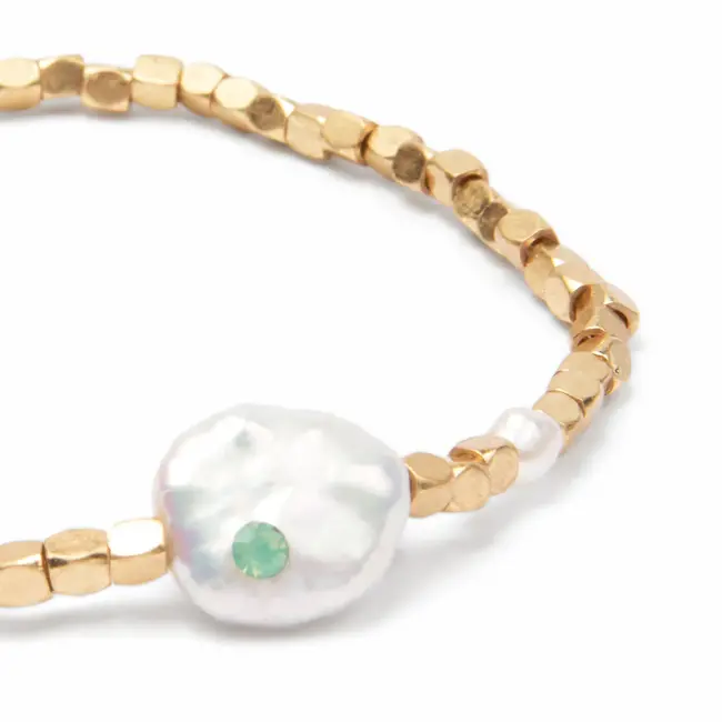 Scout Pearl Affirmation Bracelet- Courage/Gold