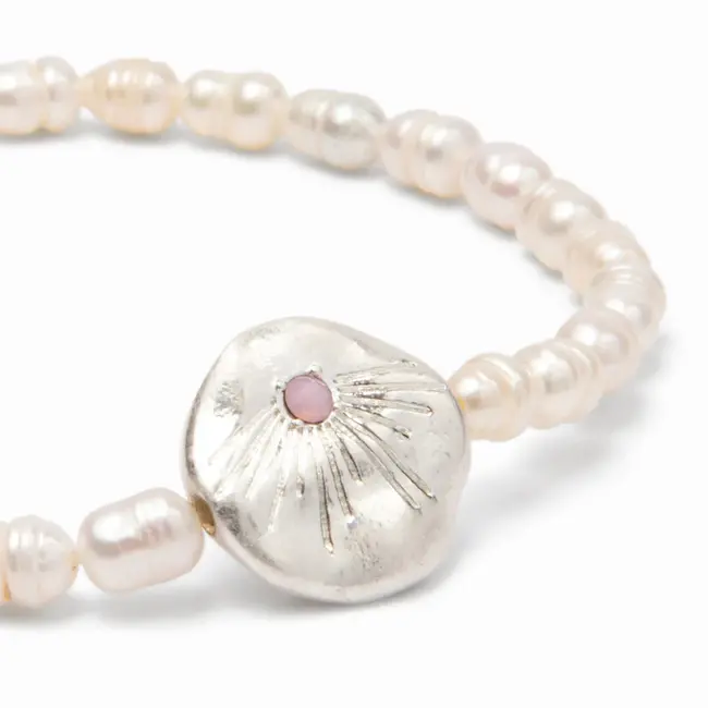Scout Pearl Affirmation Bracelet- Love/Silver