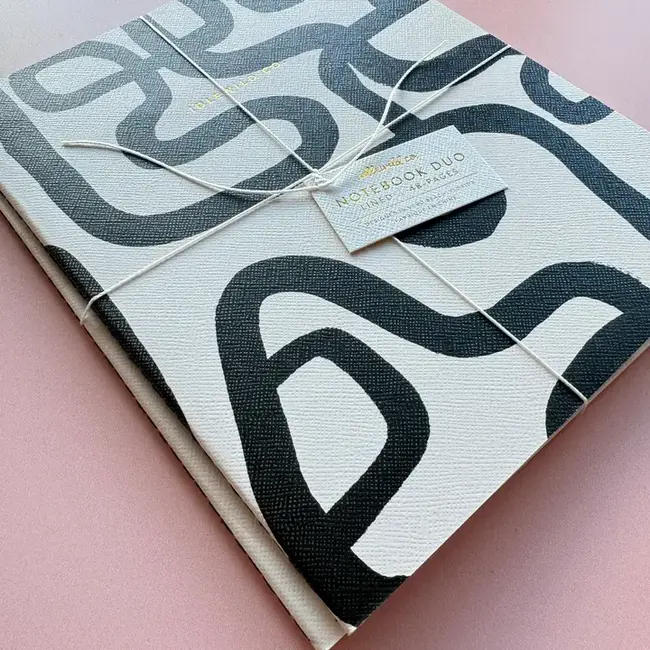 Idlewild Co. Black & White Squiggle Notebook Duo