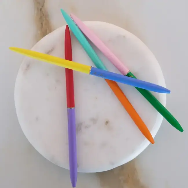 Idlewild Co. Slim Pens Set of Four- Duo Tone Classic Rainbow