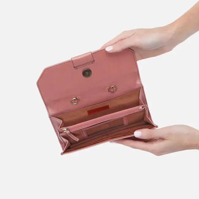Hobo Romy Wallet Crossbody- Rose