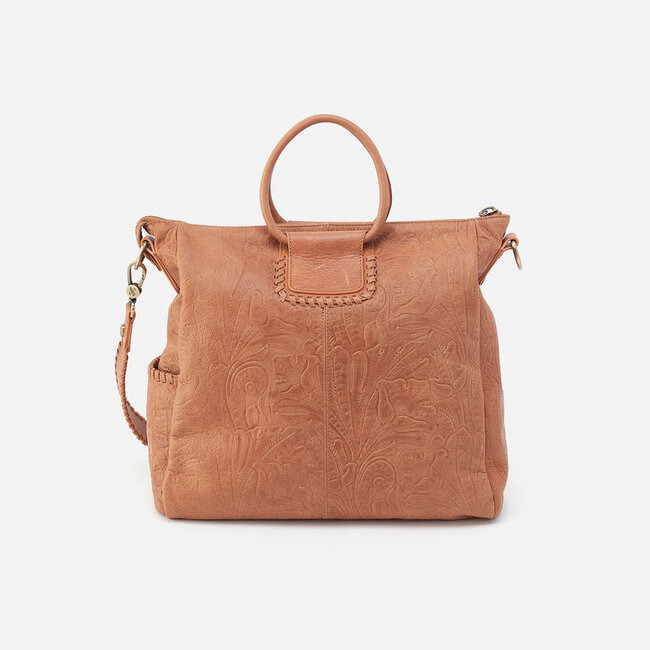 Hobo Sheila Large Satchel- Saddle Tooled Emboss
