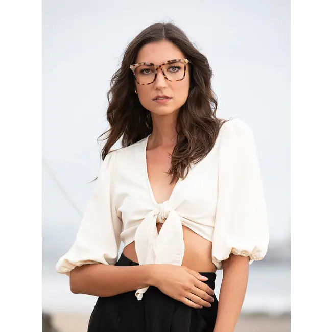 Blue Planet Eyewear Everly- Matte Ivory Tort +2.00