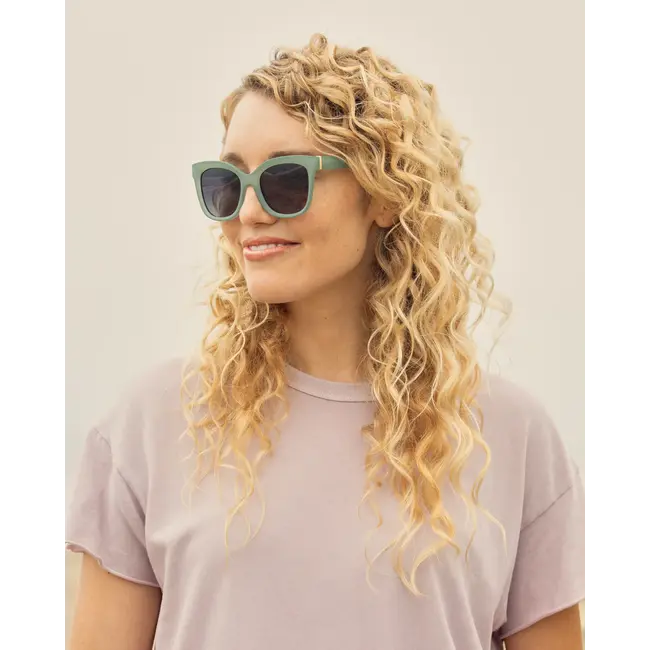 Blue Planet Eyewear Biscayne - Soft Sage Green / Gradient Grey Pol.