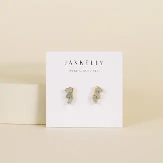 JaxKelly Offset Trio Earrings- Amazonite