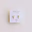 JaxKelly Offset Trio Earrings- White Opal