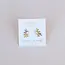 Sun Ray Gold Earrings- Mother of Pearl