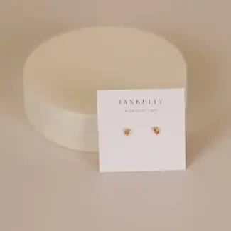 JaxKelly Teardrop Earrings- Champagne Cz