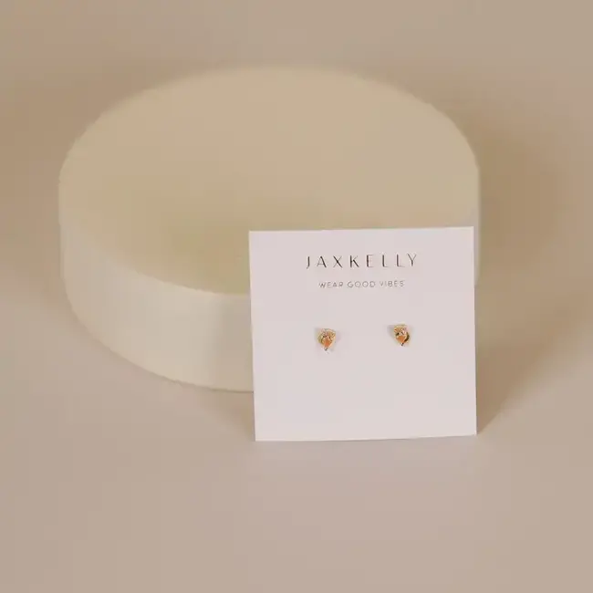 JaxKelly Teardrop Earrings- Champagne Cz