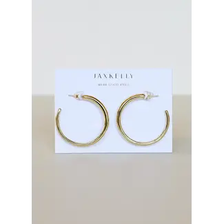 JaxKelly Everyday Gold Hoop Earrings- Large